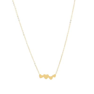 kleine hartjes ketting goud JE16422-- Kerst cadeau - Sinterklaas - Moederdag - Valentijn - Cadeau voor dames