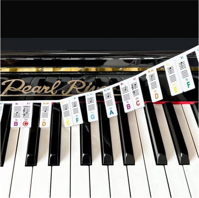 Verwijderbare Toetsenbord Notitielabels voor Piano Beginners (88 Toetsen)