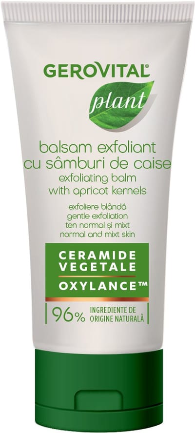 Exfoliërende balsem met abrikozenpitten - 96% natuurlijke ingrediënten - Niacinamide en Plantaardige Ceramiden+Oxylance™ - dermatologisch getest - 100ml