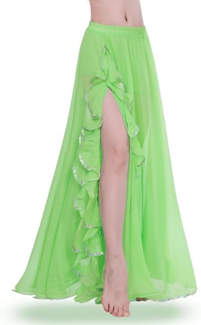 Elegante Chiffon Rok voor Buikdans, Lange Rok voor Vrouwen, Buikdans Kostuum, Dansoutfit, Oriental Dance Kleding, Buikdans Accessoires
