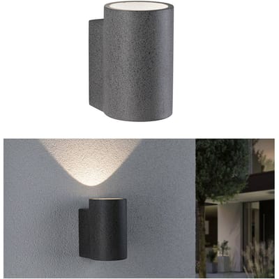 LED-wandarmatuur voor buiten Concrea IP65 110x170 mm 3000K 6,8W 300lm 230V Zwarte zandsteen Beton