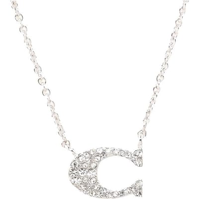 Coach Letter C Logo Ketting Dames ketting Zilver F91433-SLV Basic Packaging-Box Not Included,One Size,Silver white