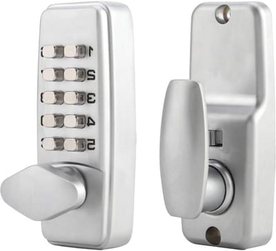Aurixi® Deurslot Buitendeur - Smartlock - Slim Deurslot Met Wachtwoordbeveiliging - Codeslot - Met Code Toegang - Intelligent Smart Lock - Zilver - ‎14cm x 5cm x 3cm