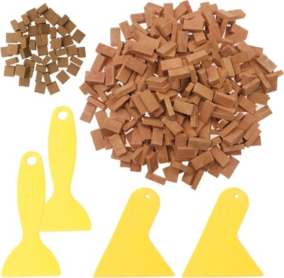 300 Stuks Miniatuur Bakstenen in Rood, 2 Maten voor DIY Sprookjestuin en Poppenhuis Decoratie, Mini Landschapsaccessoires
