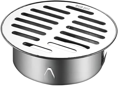 Dailygoods- Vloerafvoerafdekking 75 mm - Roestvrij Stalen Afvoerputje - Verwijderbaar Filter - Geschikt voor Balkon/Terras - Hoge Kwaliteit - Verstopping Voorkomen