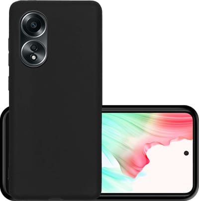 Hoesje - Geschikt voor OPPO A58 - Sterk & Shockproof - Hoes Cover - Siliconen Case - Zwart