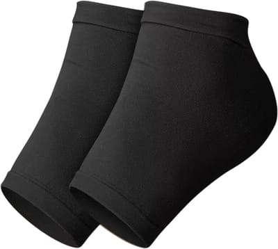 Plantaire Fasciitis Hiel Sokken – Hielspoor Sokken & Hielbeschermers, Anti-Kloof Elastisch voor Achillespees, Eelt en Pijnverlichting - Zwart