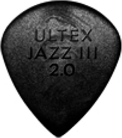 Jim Dunlop Ultex - Plectrums - Jazz III - 2,00 mm - Player's Pack 6 Stuks