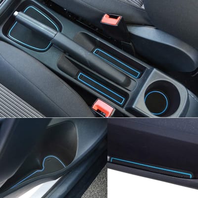 Auto Interieur Matten - Portier Bekleding - Bescherming Interieur - Antislip Rubber - 9 Delige Set - Blauw