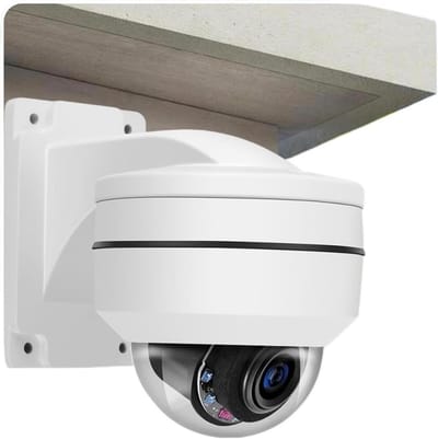 Beveiligingscamera Outdoor - IP Camera PTZ - Huisbewaking Buiten - 12x Optische Zoom - 5MP - Wit