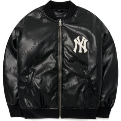 MLB FW22 Logo Label Losse Baseballjas Herenjassen Zwart 3AJPM0324-50BKS S black