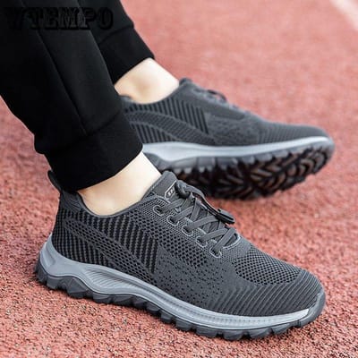 Herenschoenen Zomer Sneakers Heren Veterschoen Sport Casual Schoenen Trainers Ademend Jogging Wandelschoenen Tennisschoenen 43 grijs
