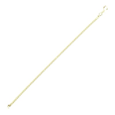 Cavill - 925 Sterling Zilveren Ketting 45 cm - Verguld - Panzerketting Lichtgewicht - Elegante Zilveren Damesketting Met Karabijnsluiting