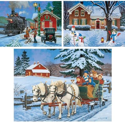 Legpuzzels Set - Puzzel Pakket - Ontspannen Vrije Tijd - Gerecycled Karton - 3 x 50.8 cm x 68.6 cm