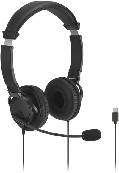 Kensington koptelefoon Classic - USB-C aansluiting - Mic & Volume controle- Zwart