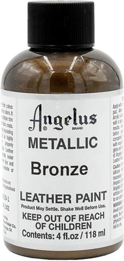 Angelus Leather Acrylic Paint - textielverf voor leren stoffen - acrylbasis - Metallic Bronze - 118ml