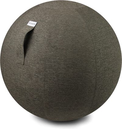 Vluv STOV - zitbal met hoes - voor kantoor en thuis - ergonomisch - yoga- en zwangerschapsbal - 70-75 cm - greige