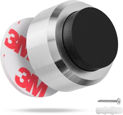 Stalen Deurstopper met Rubber Buffer - Wandbevestiging en Bescherming