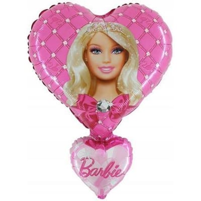Folieballon Barbie Hart 21 , 1 St.