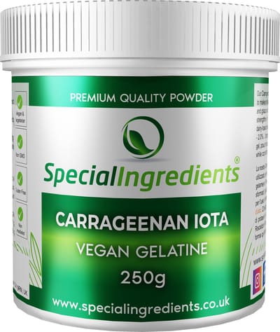 Iota Carrageen - 250 g - Jota Carrageenan - Plantaardig Geleermiddel voor Zuivel Producten - Moderne Gastronomie - Moleculair Koken - Hersluitbare Fles - Recycled Plastic