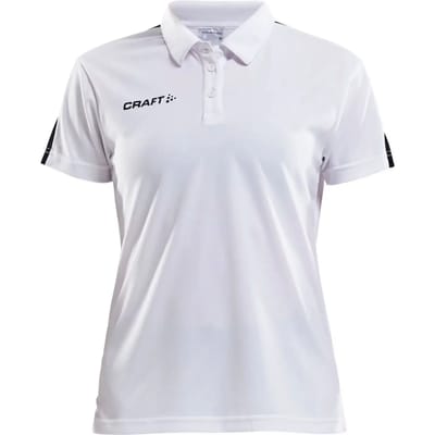 Craft Progress Polo Pique dames Sportpolo - Maat L  - Vrouwen - wit/zwart