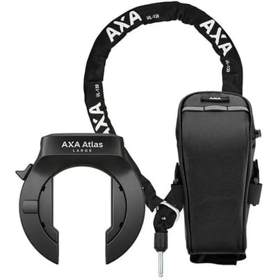 Fietsbeveiligingsset met zadelzak en afneembare sleutelketting Axa Atlas