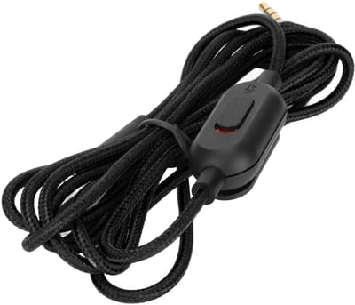 Dailygoods - Hoofdtelefoonkabel - Gaming-koptelefoon - Volumeregeling en mute-schakelaar - Zwart - Vervangende kabel - Geschikt voor Pro X Wire G Mic...
