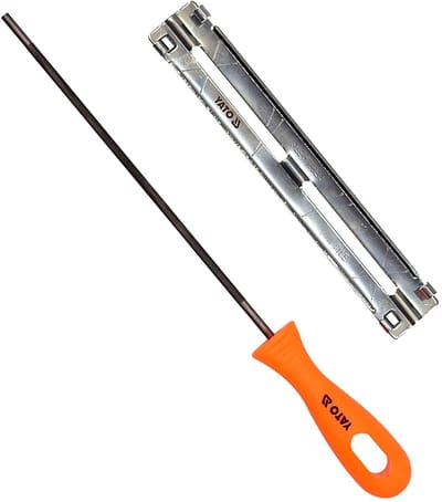 Kettingzaagvijl - Zaagblad slijper - Kettingen Slijpen - Dubbele Handgreep - 25 cm - Grijs