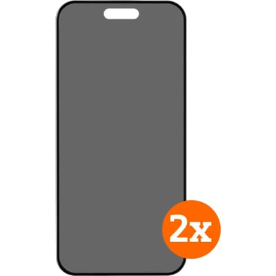 BlueBuilt Apple iPhone 17 Privacy Filter Screenprotector Glas Duo Pack