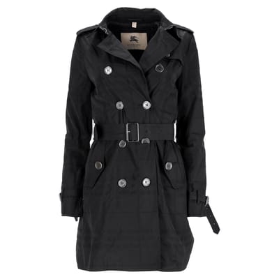 Burberry London Ruittrenchcoat in Zwart Polyester