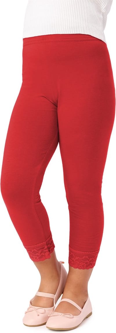 Merry Style MS-MS10-293-LE Meisjes Leggings - Sport - Vrijetijdsbroek - 3/4 Capri – Viscose - Sporbroek - Yogabroek - Rood - 110