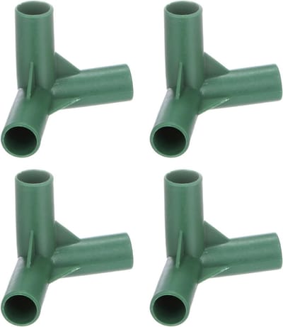 12 Stuks 16mm Kassenframe Verbindingen, 3-Weg Blinde Buiskoppelingen voor Druivenpergola, Zonwerende Schuur en Tuinplanten, Kassenaccessoires voor Tuinieren