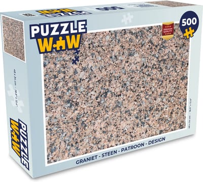 Puzzel Graniet - Steen - Patroon - Design - Bruin - Grijs - Legpuzzel - Puzzel 500 stukjes
