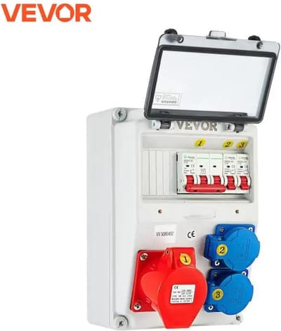 Stroomverdeler - Wandstroomverdeler - 3 Ingangen - 230/400V - CEE Ingang - ABS - IP65