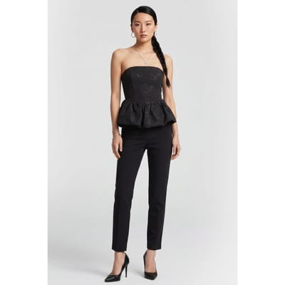 & Other Stories Rosita Brocade Top Black Größe: 32 | Blusen Outlet | Damen | Schwarz