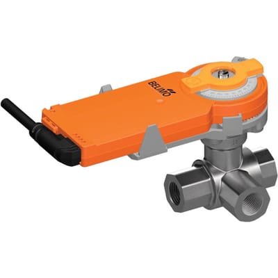 Belimo 3-Weg Kogelkraan Rp1/2 Kvs5.5 100-240VAC 75s 2/3-Punt 2Nm IP54 R3015-BL1/KR230