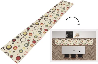 Keukenloper - Loper keuken - Cirkel - Lijn - Design - 300x50 cm - Keukenloper vinyl