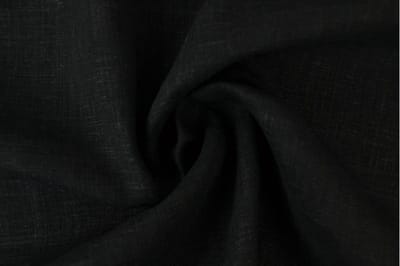 10 meter linnen viscose stof - Zwart - 150cm breed