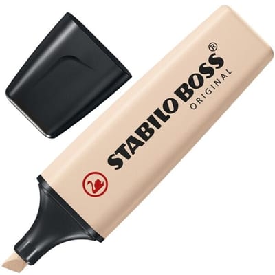 Markeerstift STABILO® BOSS Original NatureCOLORS, wigvormige punt, lichtecht, sneldrogend, beige, 1 stuk