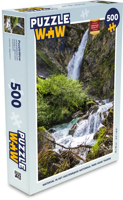 Puzzel Waterval in het Oostenrijkse Nationaal park Hohe Tauern - Legpuzzel - Puzzel 500 stukjes