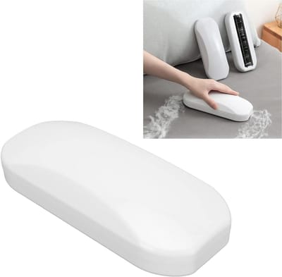 Tafelkruimelveger - Kruimelreiniger Bureau - Tafel Snel Schoonmaken - Ingebouwde Afvalopslag - 19.8 cm - Wit