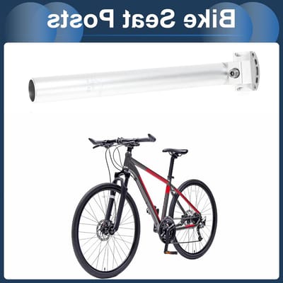 Verstelbaar fietszadel van aluminiumlegering, 30,9 x 300 mm, zilverkleurig, met bevestigingsclip en comfortabele ondersteuning