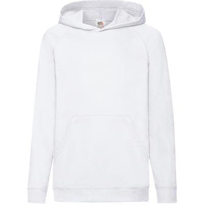 Fruit of the Loom Lichtgewicht Hoodie Kinderen/Kinderen (Wit)
