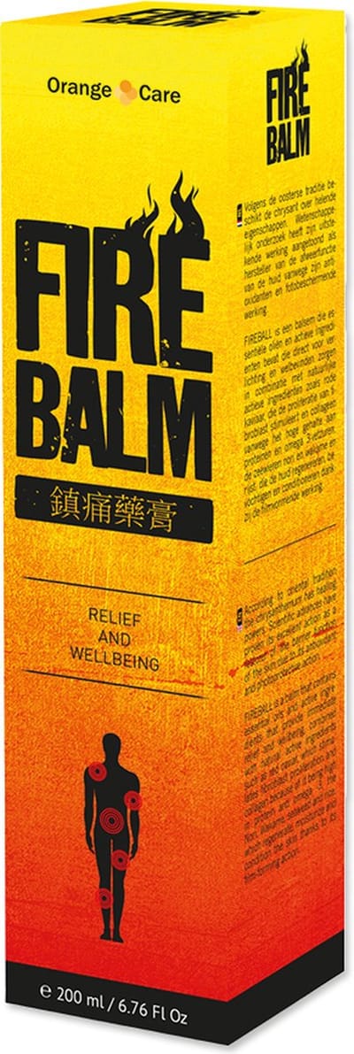 Orange Care Fire balm (200ml), tijgerbalsem verlichting voor pijnlijke spieren pijnverlichtend, verwarmende zalf voor spierpijn, rugpijn, verrekkingen en verstuikingen na sporten of bewegen - FireBalm