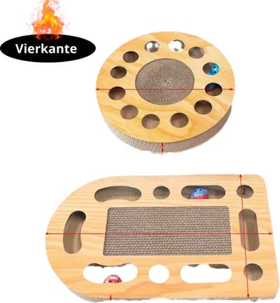Livano Kattenspeelgoed - Voor Katten - Cat Toy - Kattenspeeltjes - Krabboard - Met Balletje
