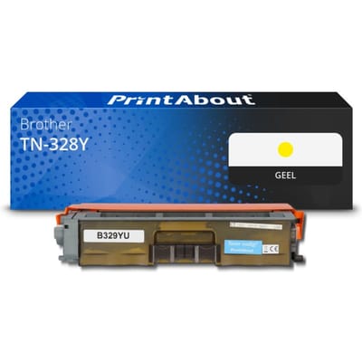 PrintAbout huismerk Toner TN-328Y Geel Extra hoge capaciteit Geschikt voor Brother