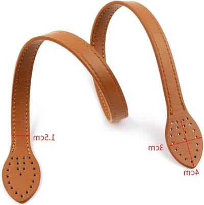 Set van 2 PU Leren Tas Handvatten voor Handtassen, Vervangende Handgrepen, DIY Tas Accessoires, 1.5x60cm, Bruin, Perfect voor Creatieve Projecten en Handgemaakte Tassen