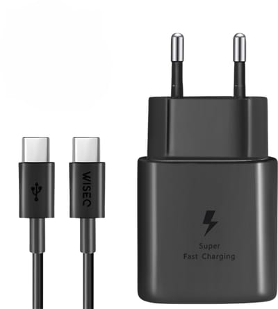 25W Snellader - USB C Oplader voor o.a. Samsung, OPPO, Huawei Oplader - Met 1,2 Meter USB C oplaadkabel - WiseQ