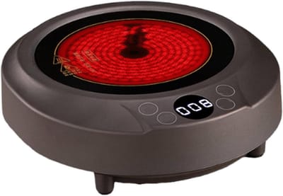 Elektrische Theepot - Waterkoker Theemaker - Thee Zetten - Automatische Warmhoudfunctie - 110 mm Diameter - Zwart