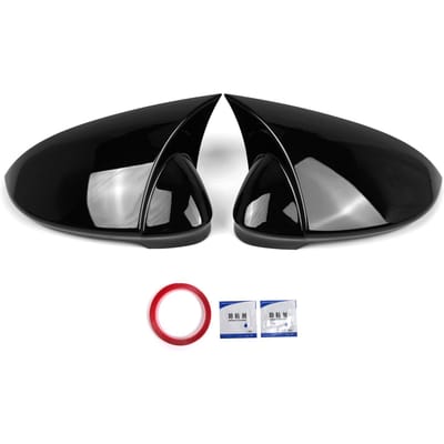 2 stuks zijspiegelkap deurvleugelspiegelkap vervanging voor VW Golf 8 MK8 VIII 8R R GTI GTE zwart